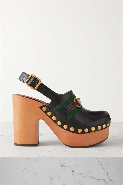 black gucci platform|gucci platform clog.